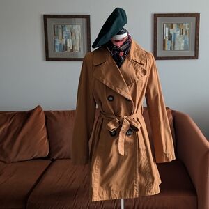 Old Navy Women's Camel Trench Coat Size Small